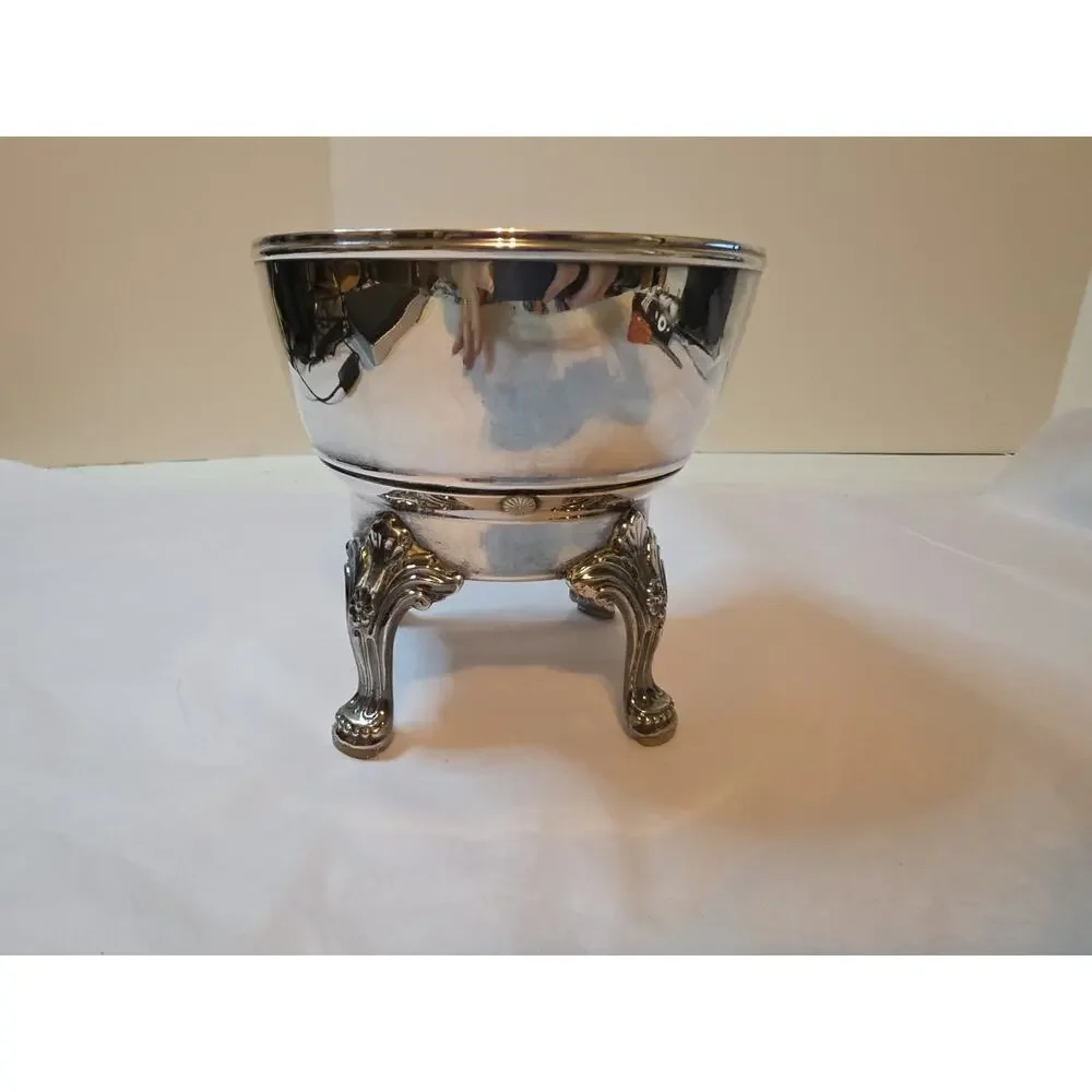 Vintage yb45 newport Footed Silver Plate Warming Dish No Power Supply